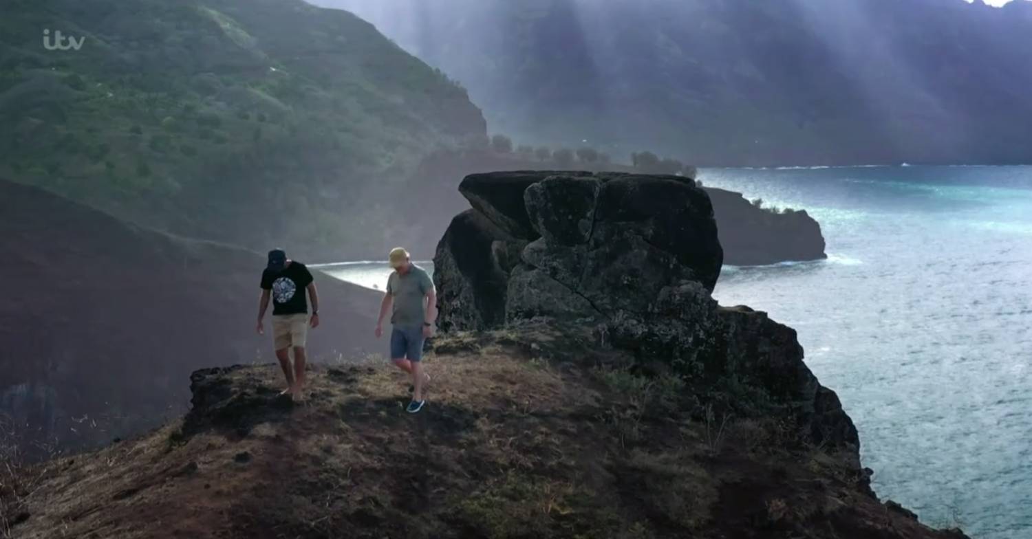Martin didn't enjoy being close to the cliff edge!
