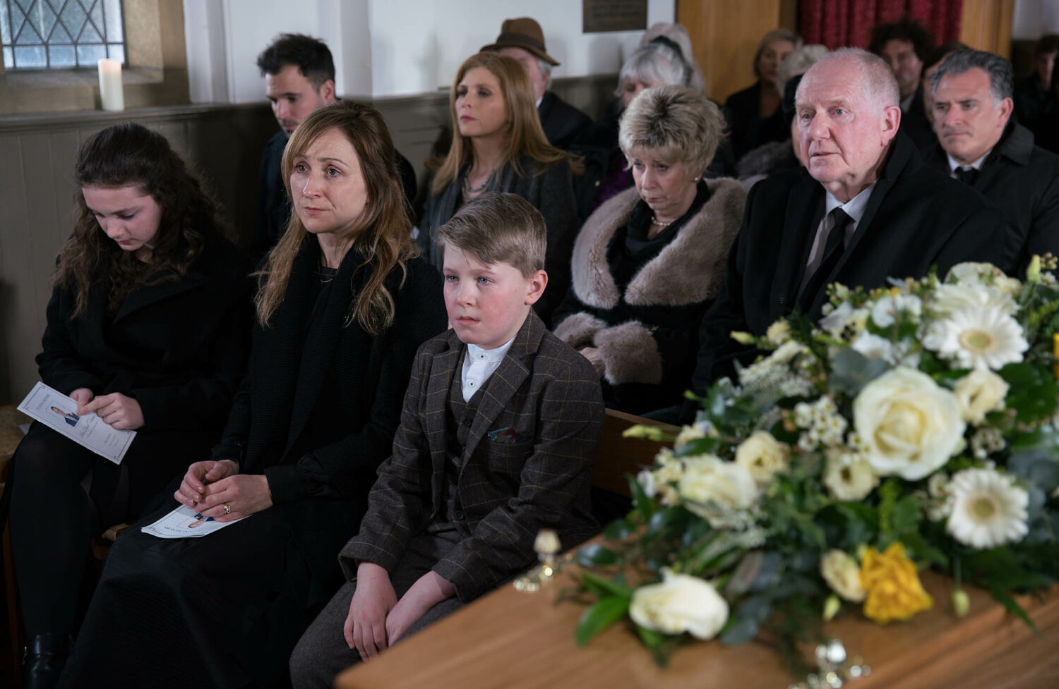 Laurel Thomas and the family at Ashley's funeral