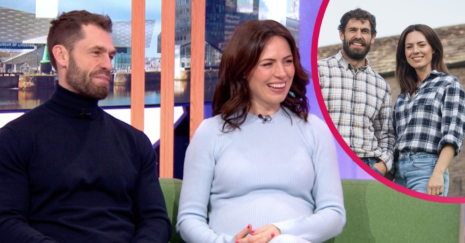 Kelvin Fletcher and wife Liz Marsland shows off her baby bump