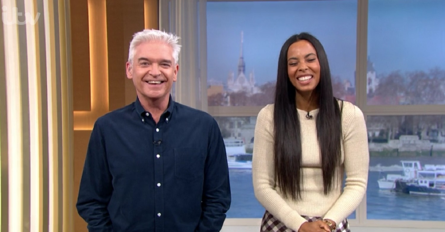 Rochelle Humes laughing on This Morning