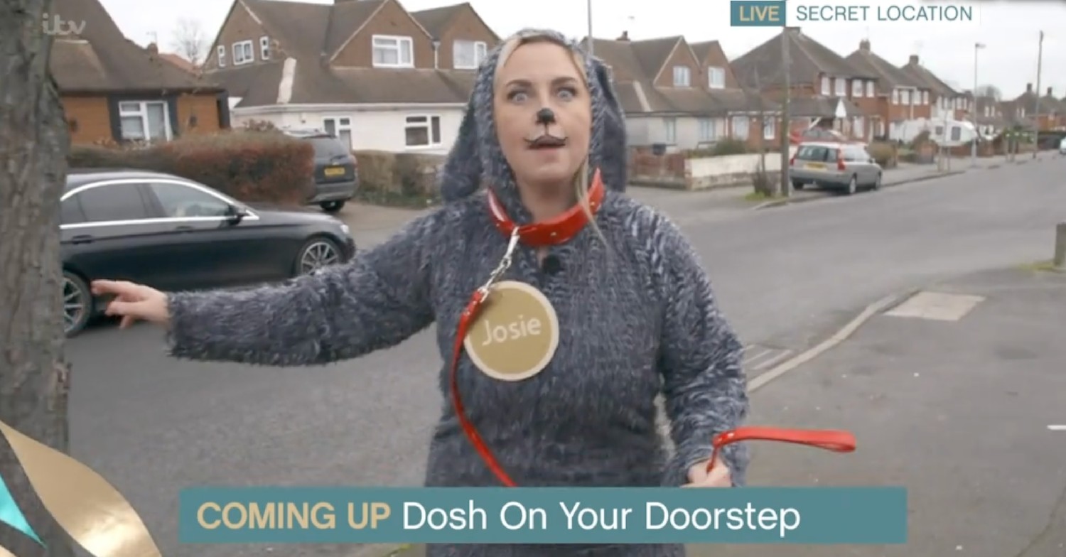 josie gibson on this morning dressed as a dog