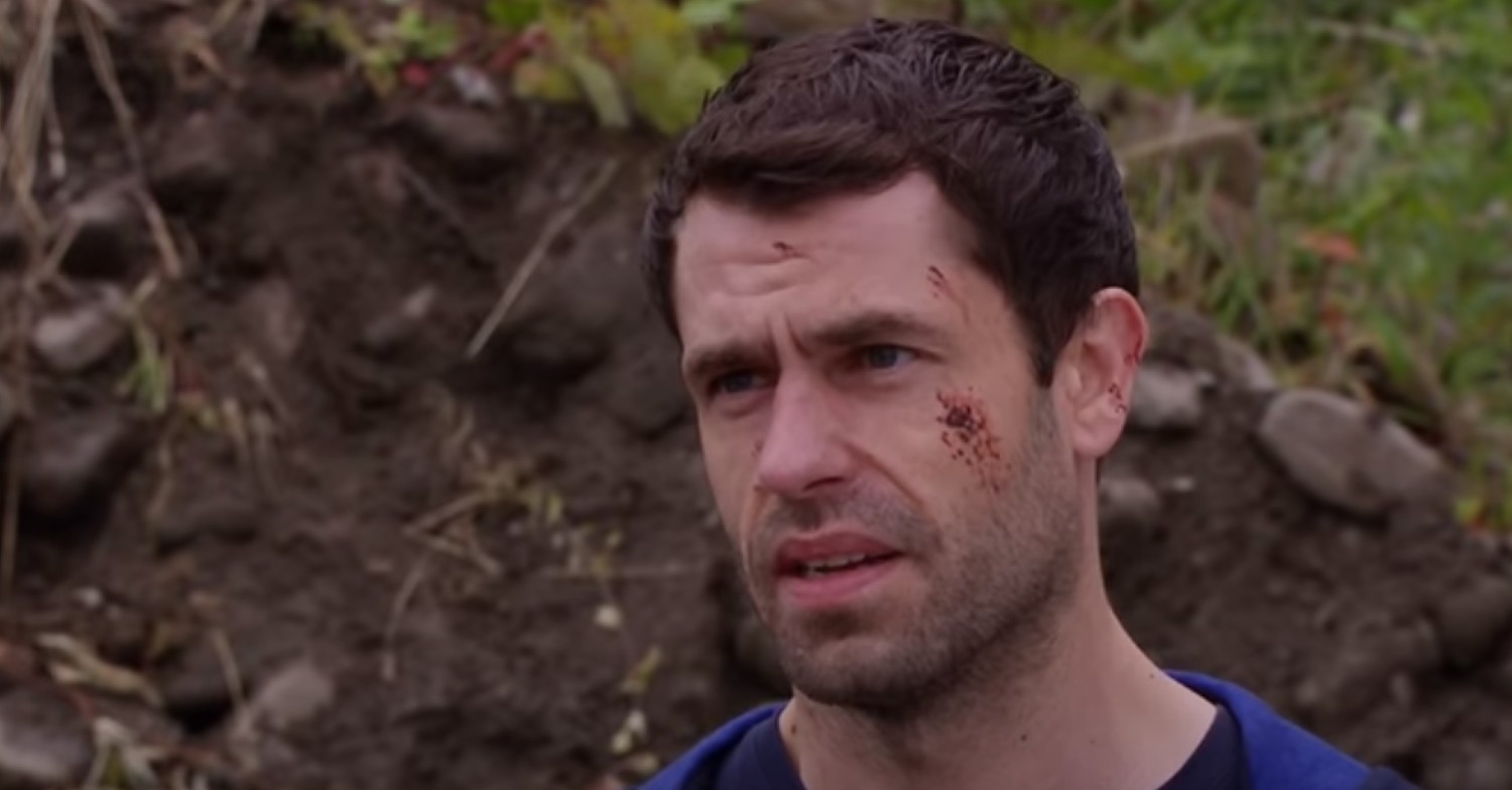 Andy Sugden looking worried in Emmerdale