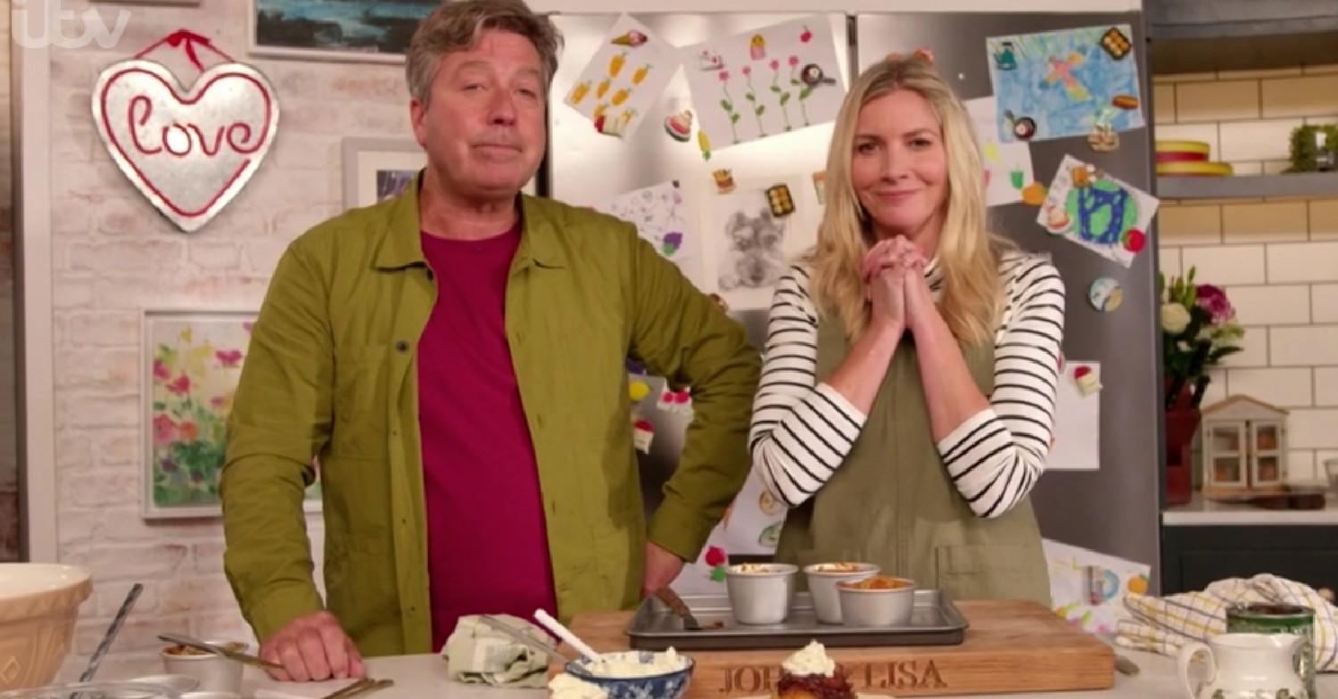 John Torode and Lisa Faulkner on Weekend Kitchen