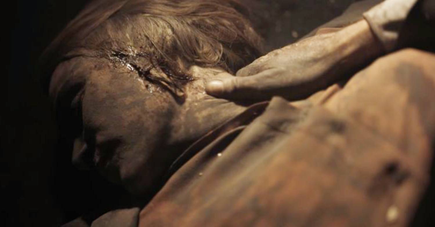 Julia Montague covered in ash and rubble followed a bomb attack