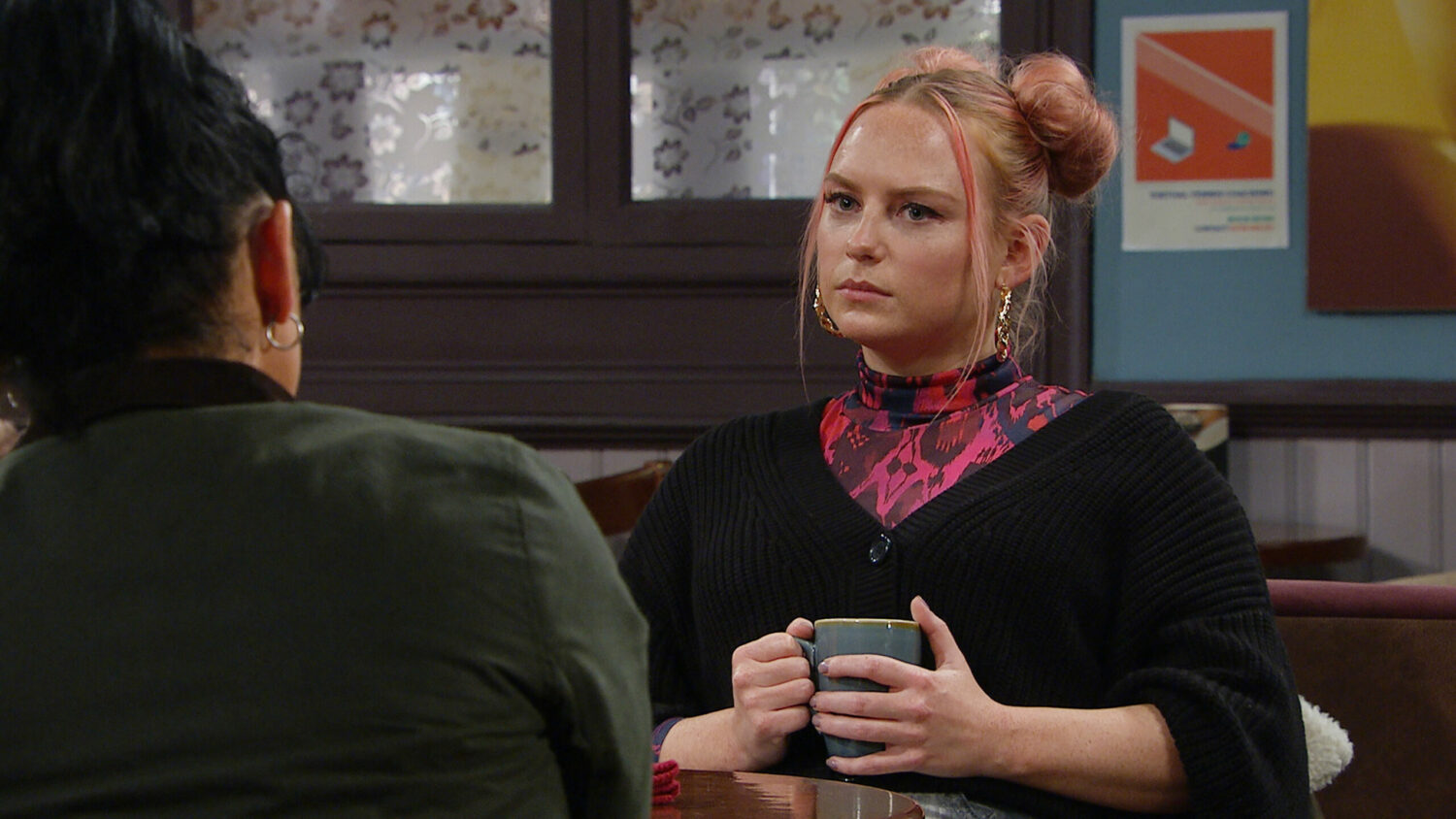 Emmerdale Feb 7 Moira tries to pacify Amy telling her she will try and get through to Cain