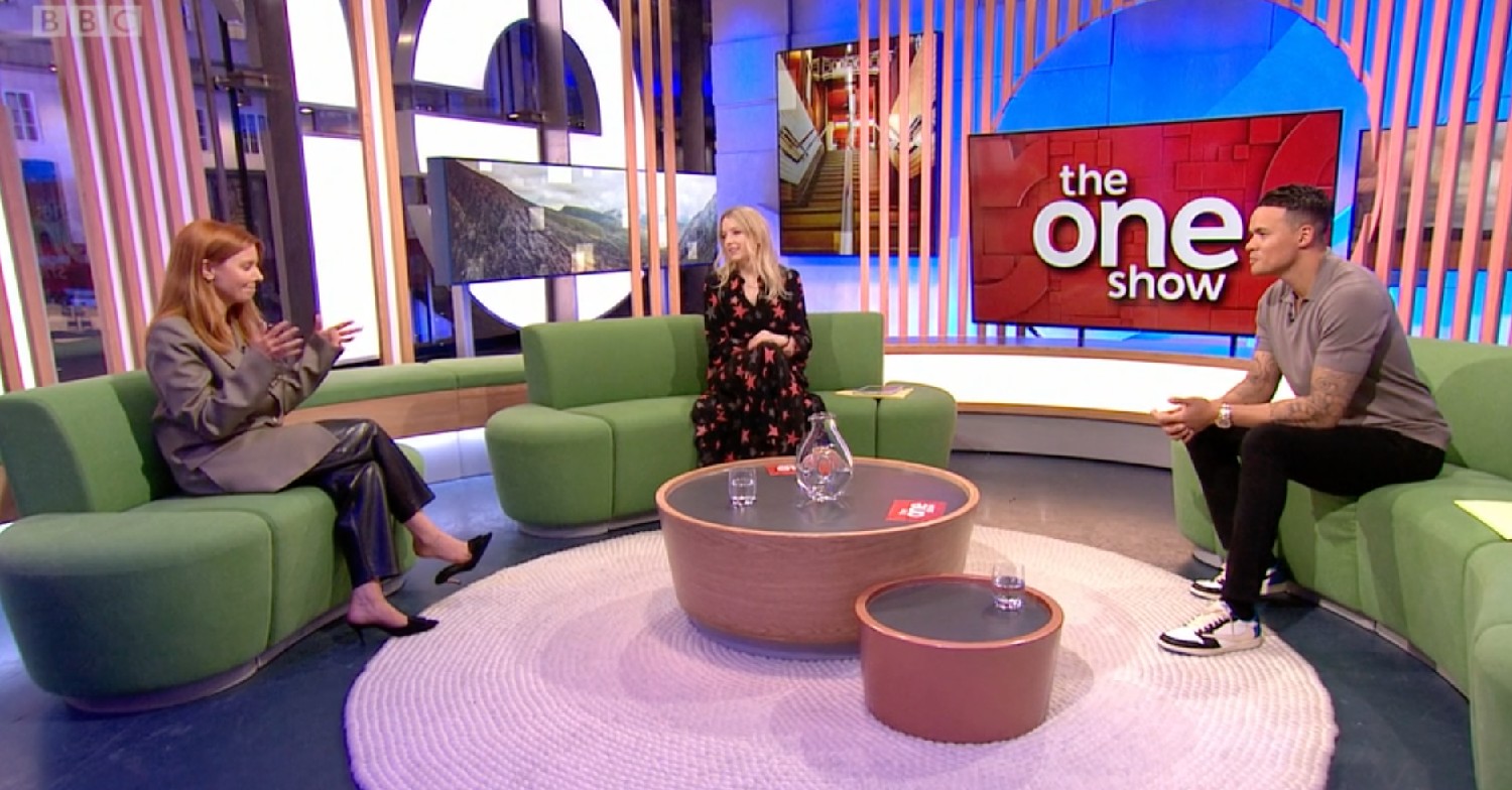 Stacey Dooley speaking to The One Show hosts