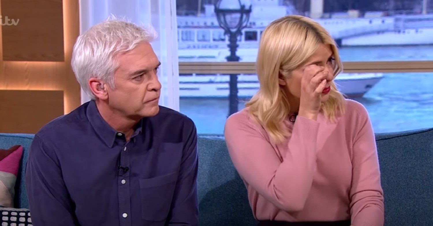 holly willoughby crying on this morning
