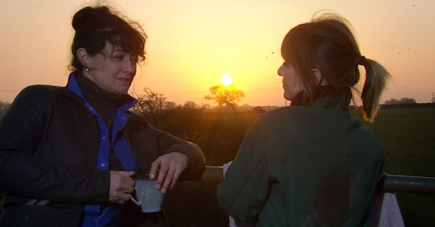 Emmerdale fans were sure Rhona and Moira would have a later in life lesbian awakening (Credit: ITV)