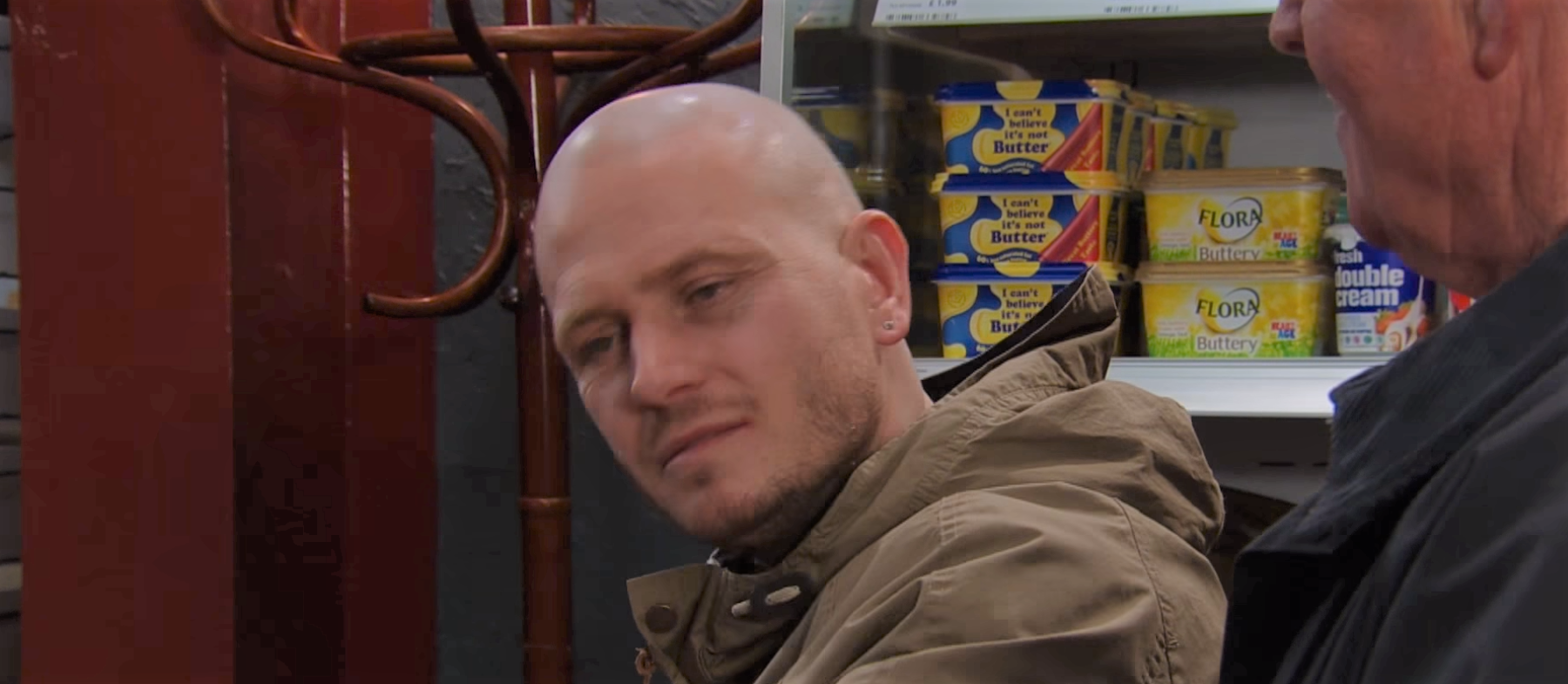 Emmerdale David shaved head