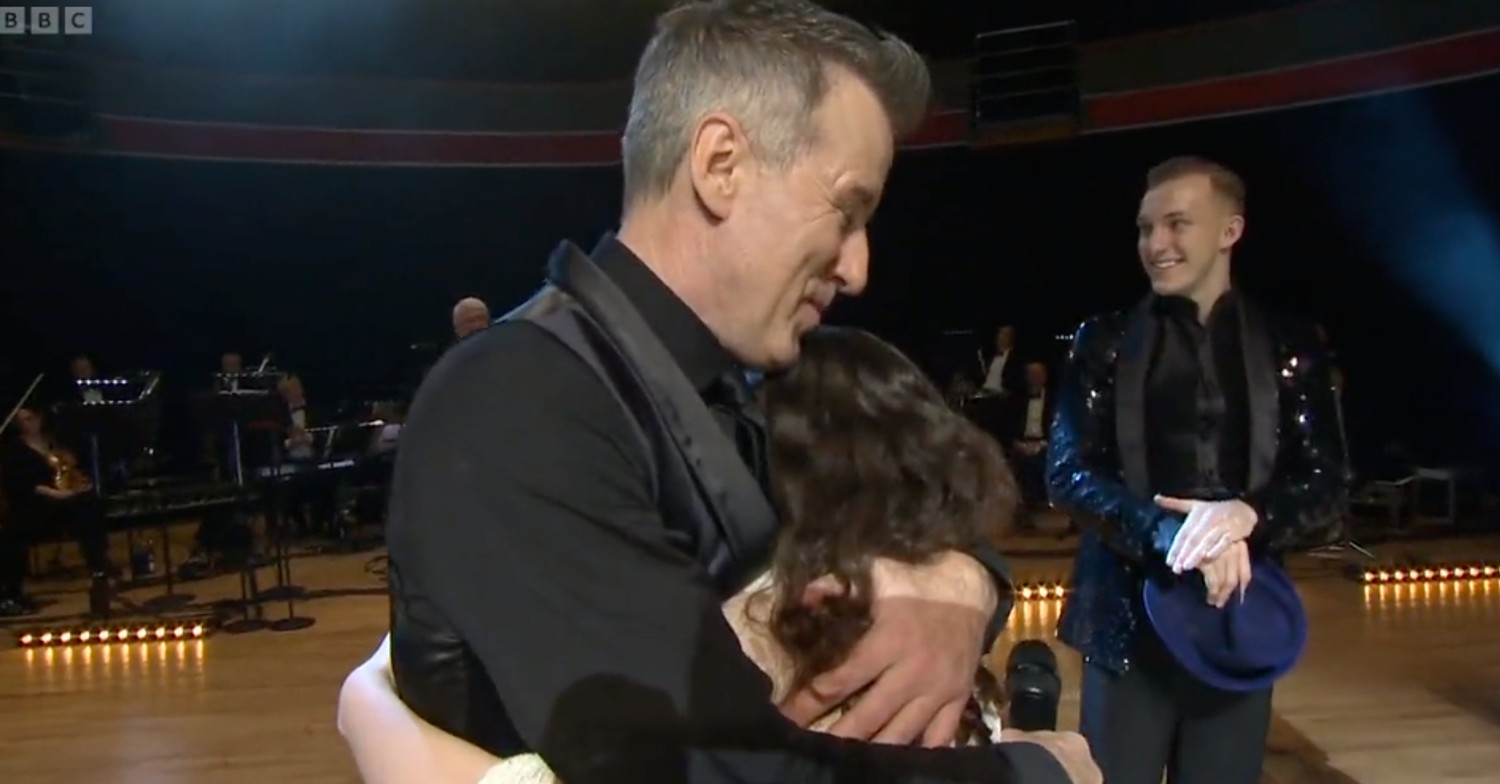 BBC Breakfast today: Anton Du Beke hugging a fan