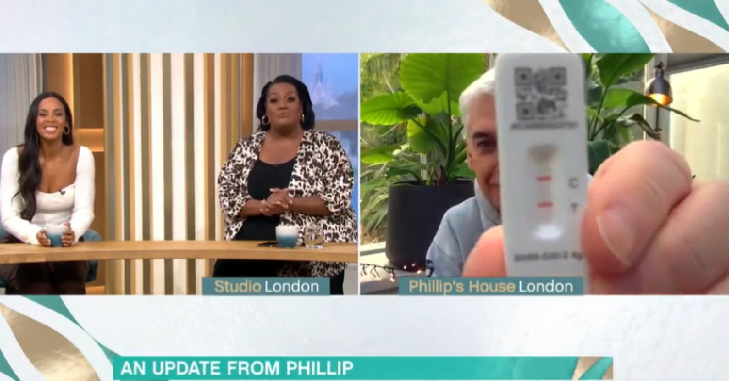 Phillip Schofield shows Covid test on This Morning