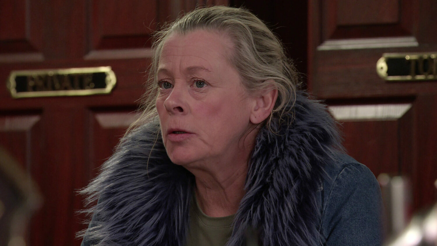 Coronation Street Feb 18 Bernie makes a comment about Dev to Linda