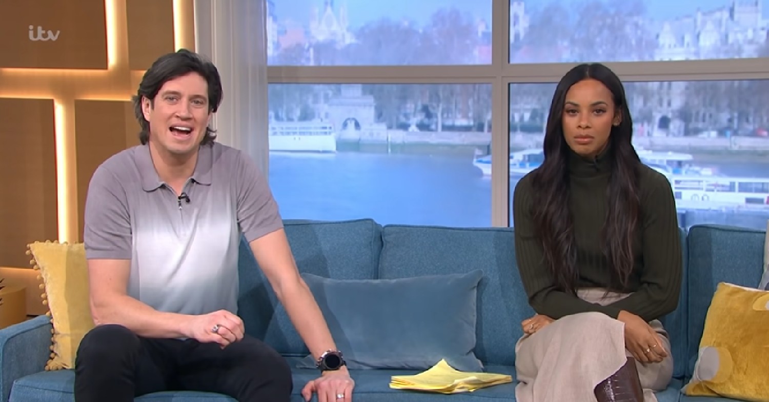 Vernon Kay and Rochelle Humes on This Morning today
