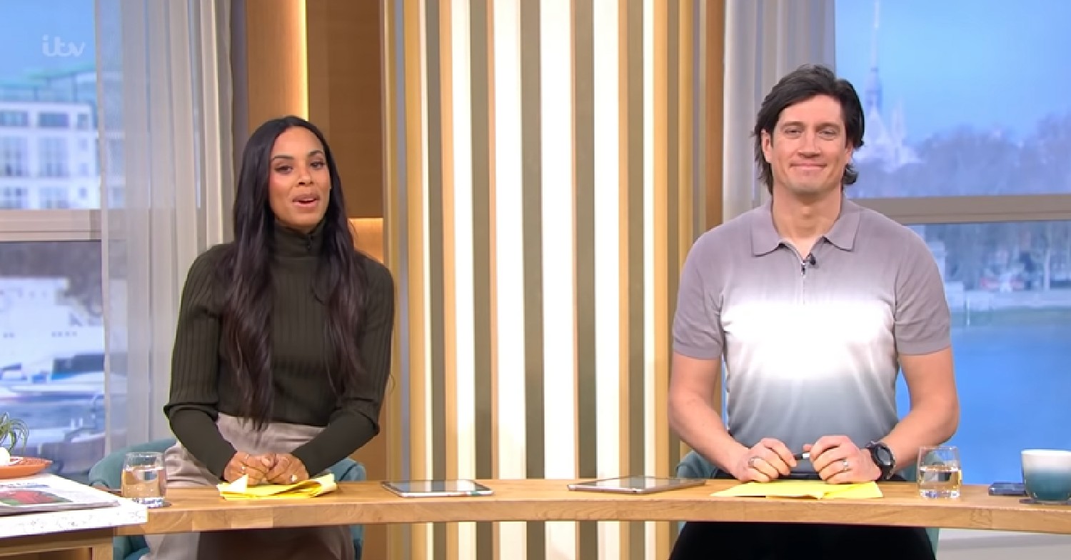 Vernon Kay and Rochelle Humes on This Morning today