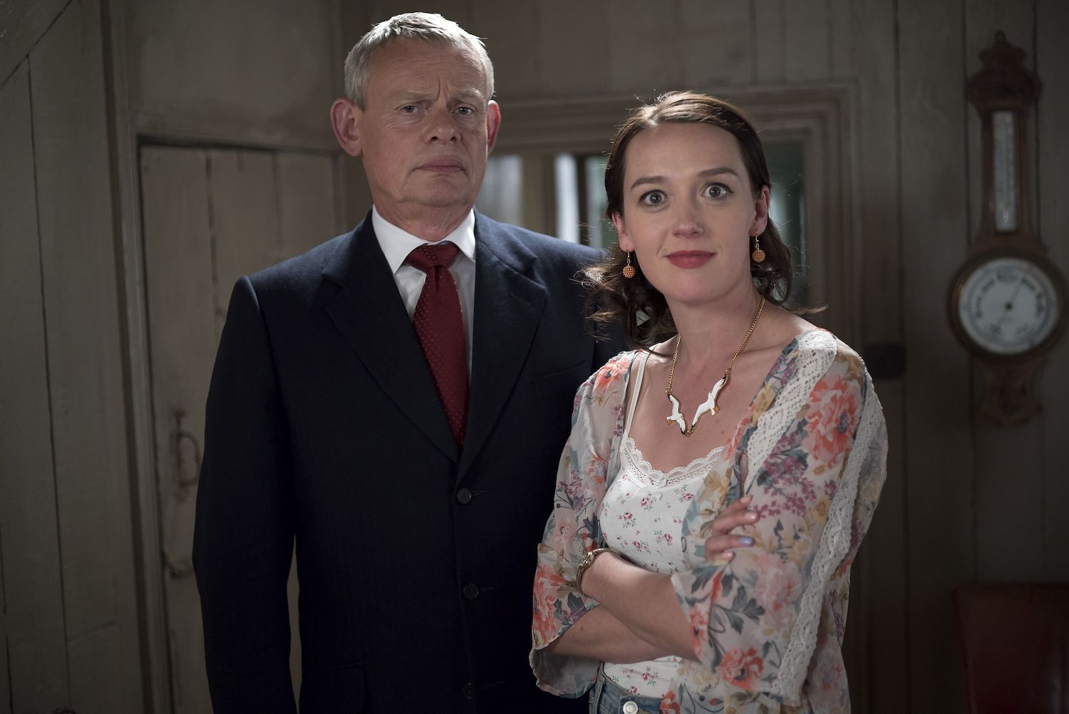 Jessica Ransom and Martin Clunes from Doc Martin