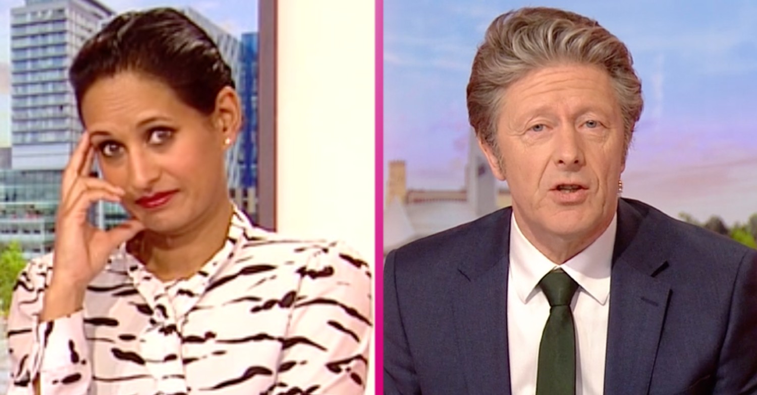 Naga Munchetty on BBC Breakfast with Charlie Stayt