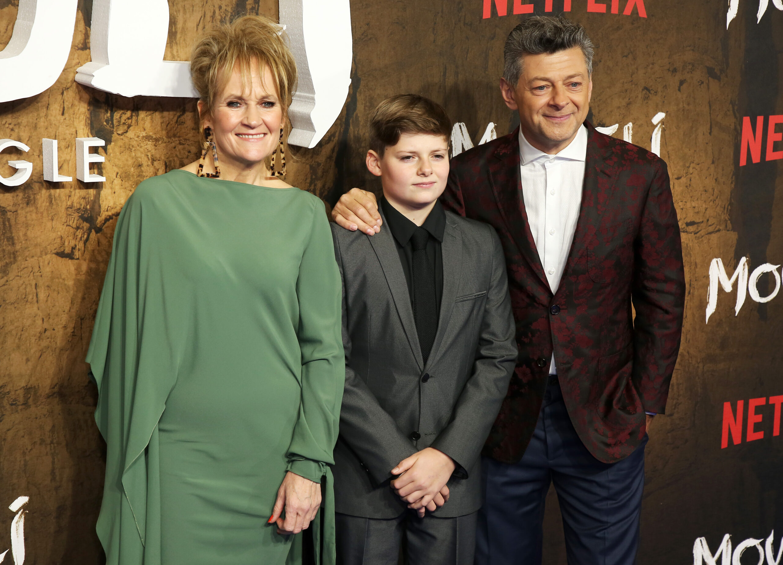 Louis Ashbourne Serkis with mum and dad