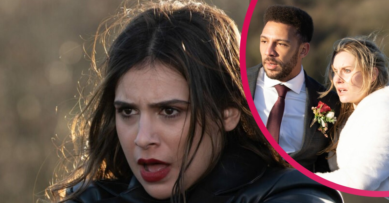 Emmerdale Meena returns and looks ready to kill as Billy and Dawn look scared comp