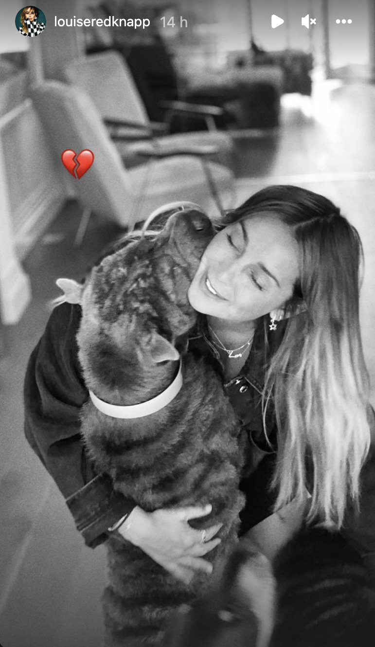 Louise Redknapp and her dog, Blu