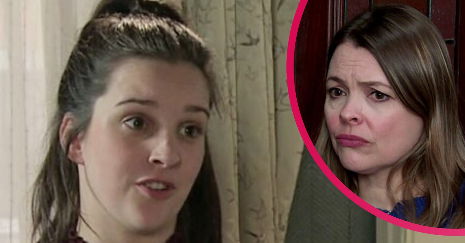 Coronation Street Amy and Tracy look worried