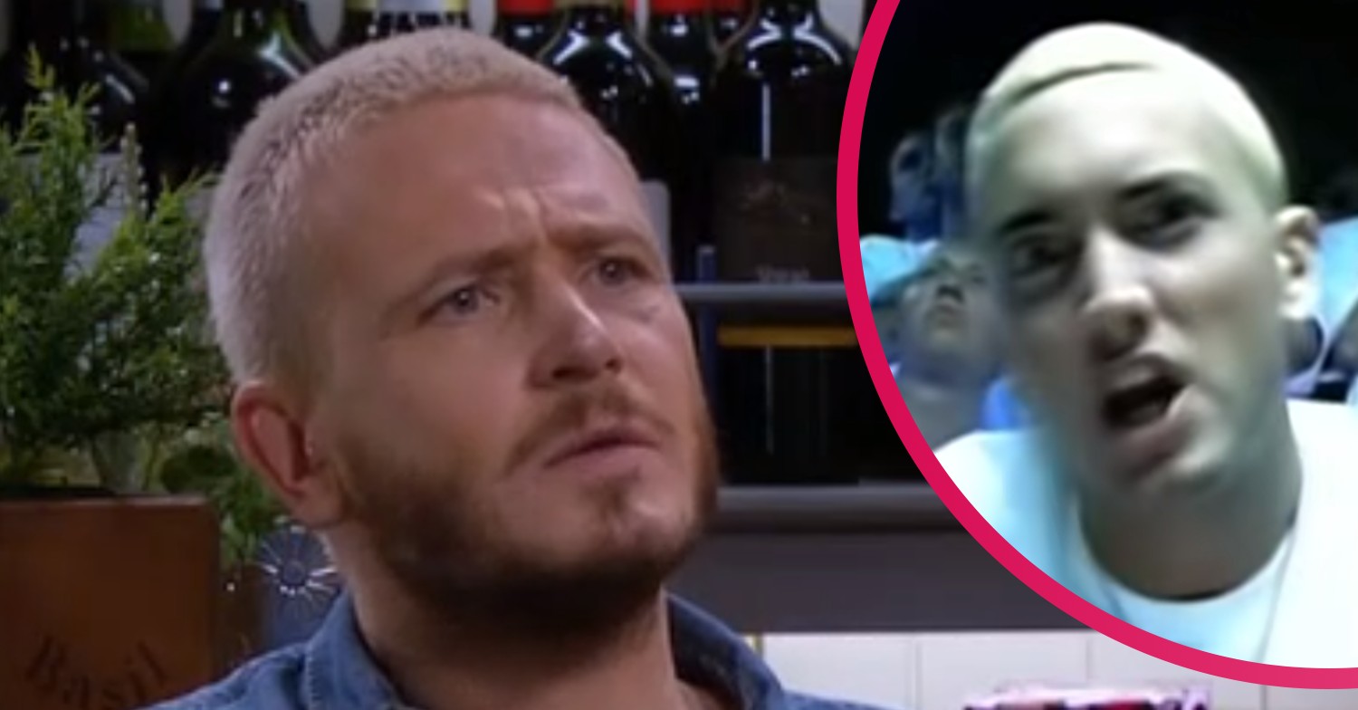 Emmerdale David hair like Eminem