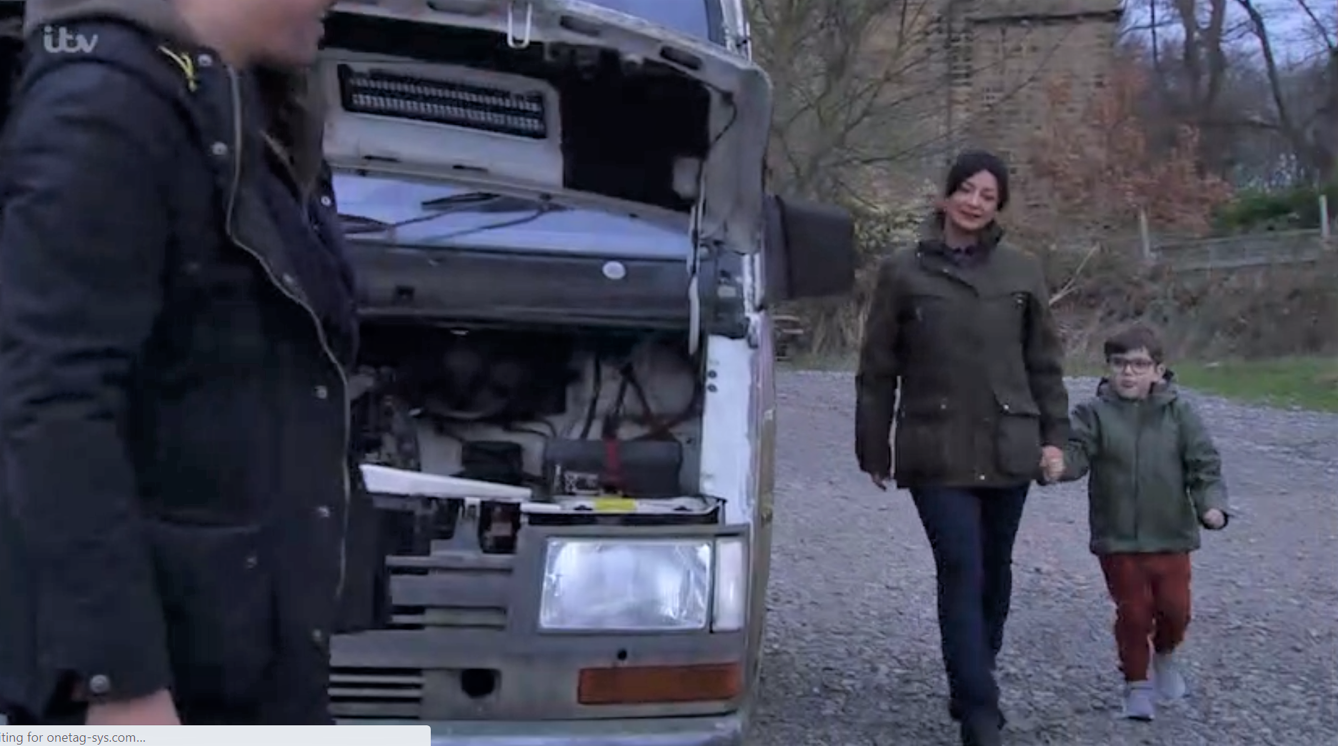 Emmerdale Moira holds hands with Isaac as they talk to Cain