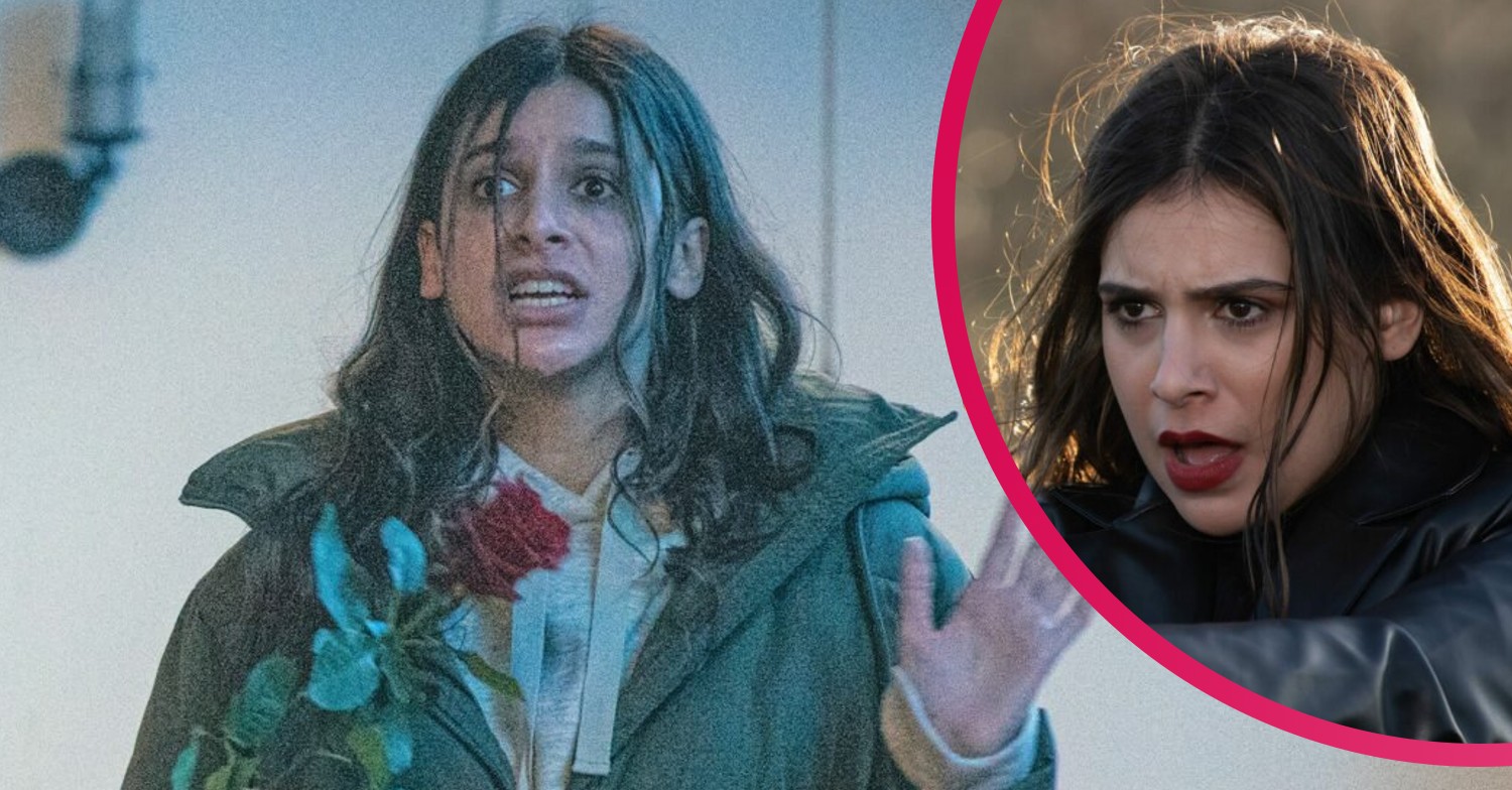 Emmerdale Meena is back with a red rose and a gun