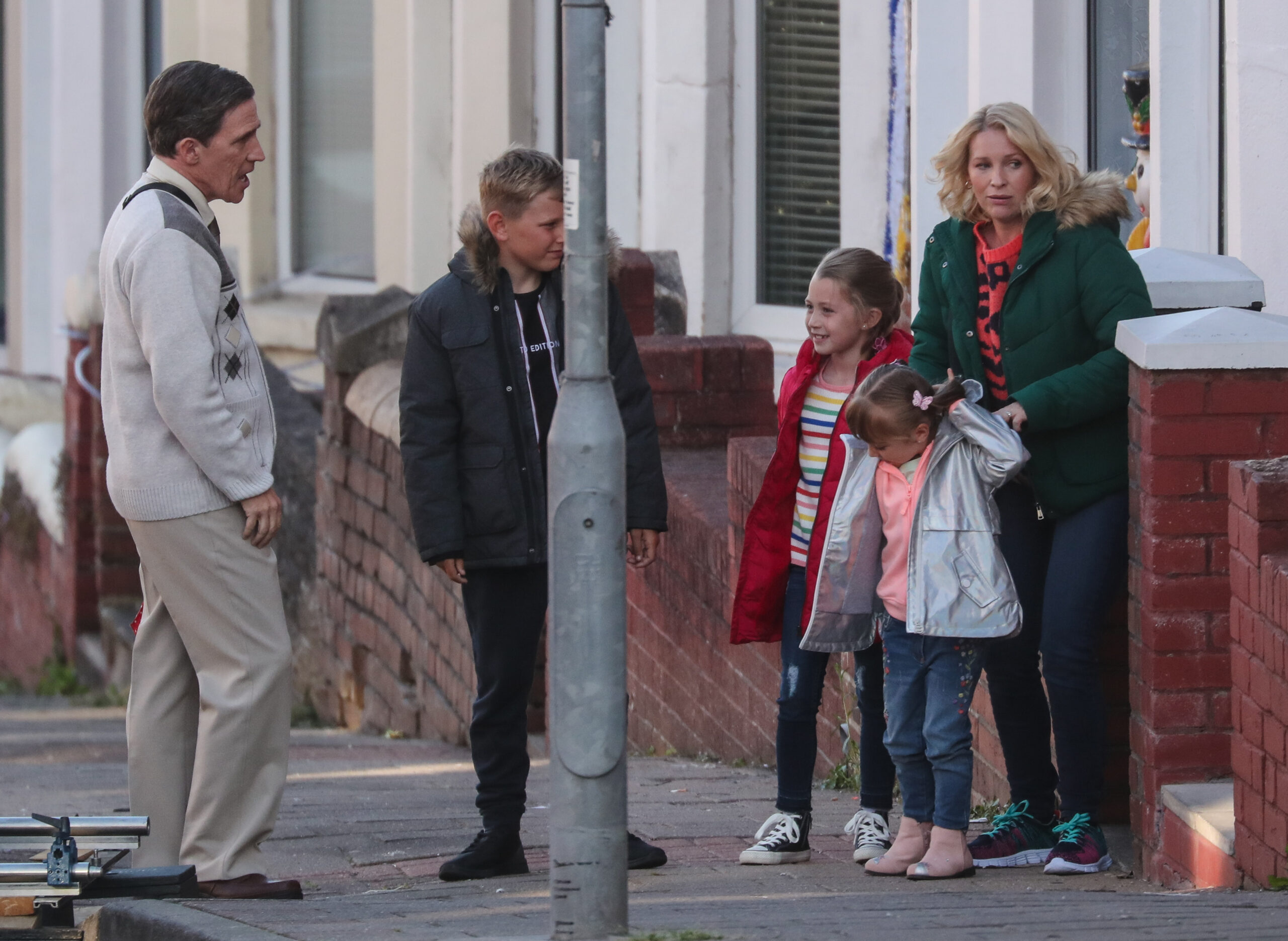 Joanna Page filming Gavin And Stacey