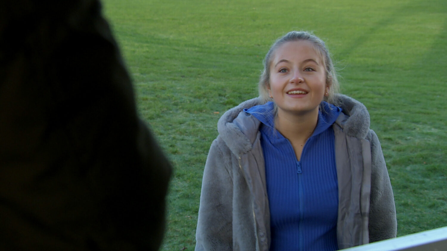 Emmerdale Amelia offers to go for a walk with a down Noah