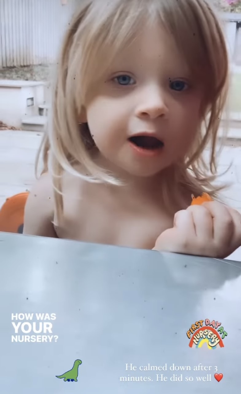 Charley Webb and her youngest son Ace