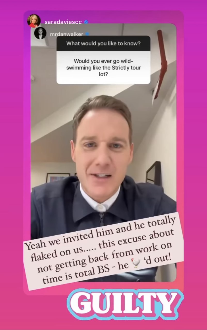 Dan Walker called out by Strictly co-star Sara Davies