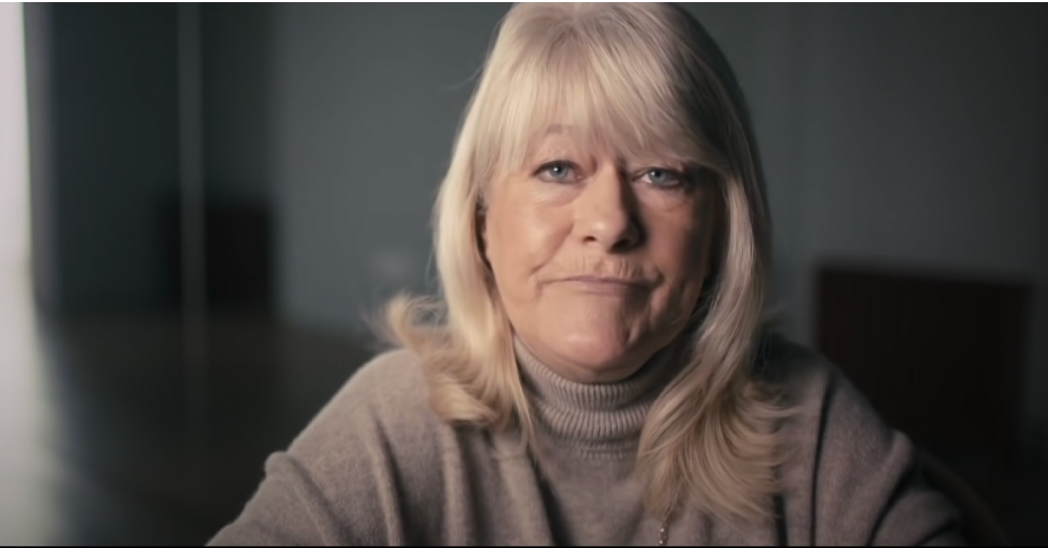 christine flack looking at camera 