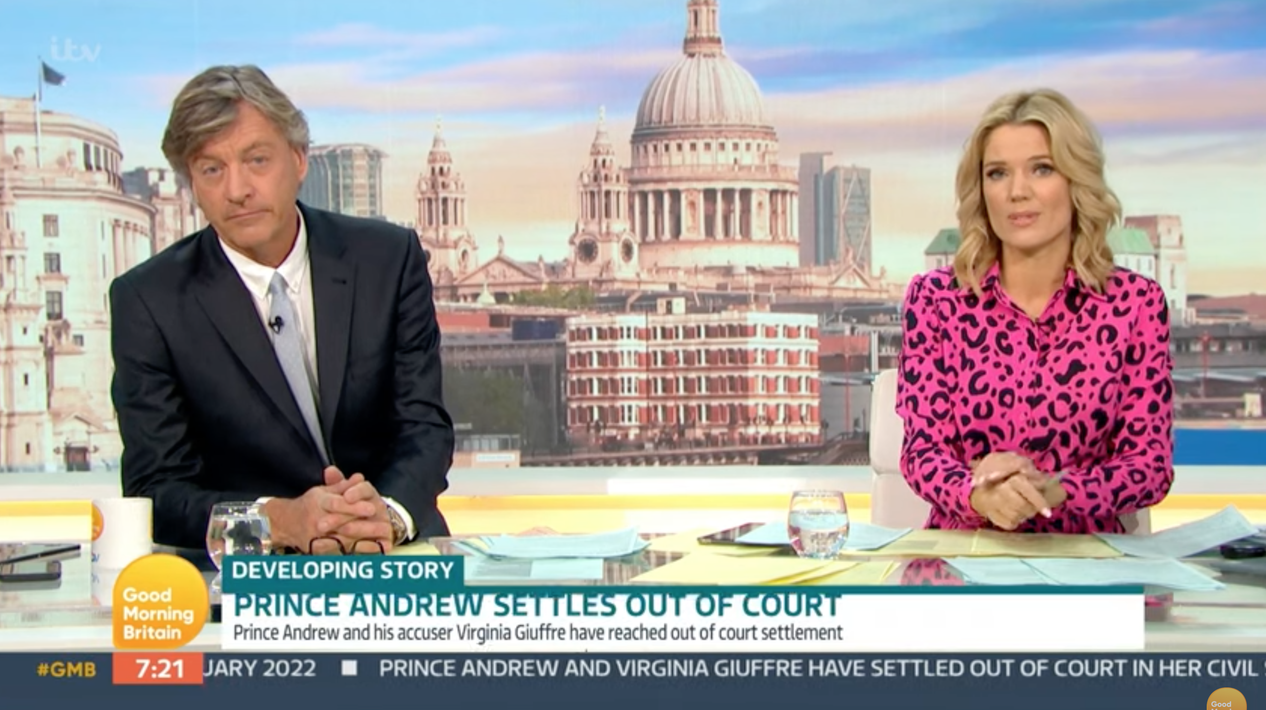 GMB hosts Richard and Charlotte fronting the show