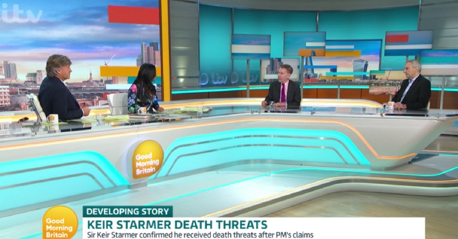 Richard Madeley discussing death threats on GMB