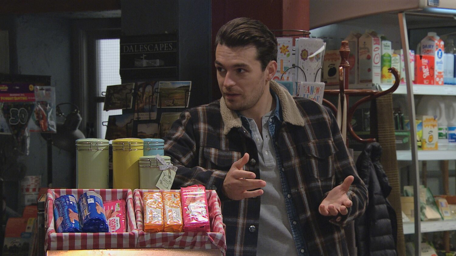 Emmerdale Marlon negotiates with Mack to get his job back