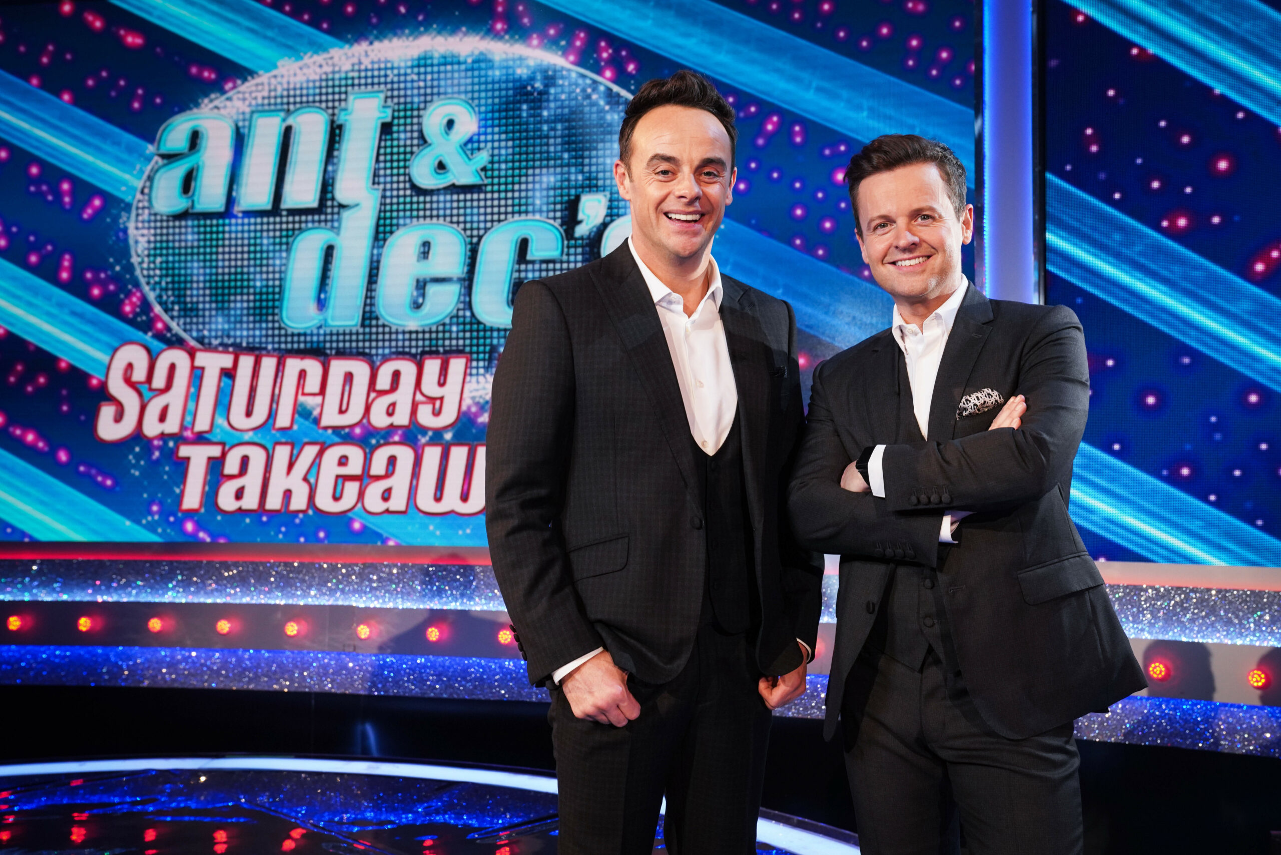 Ant and Dec in a Saturday Night Takeaway promo shot