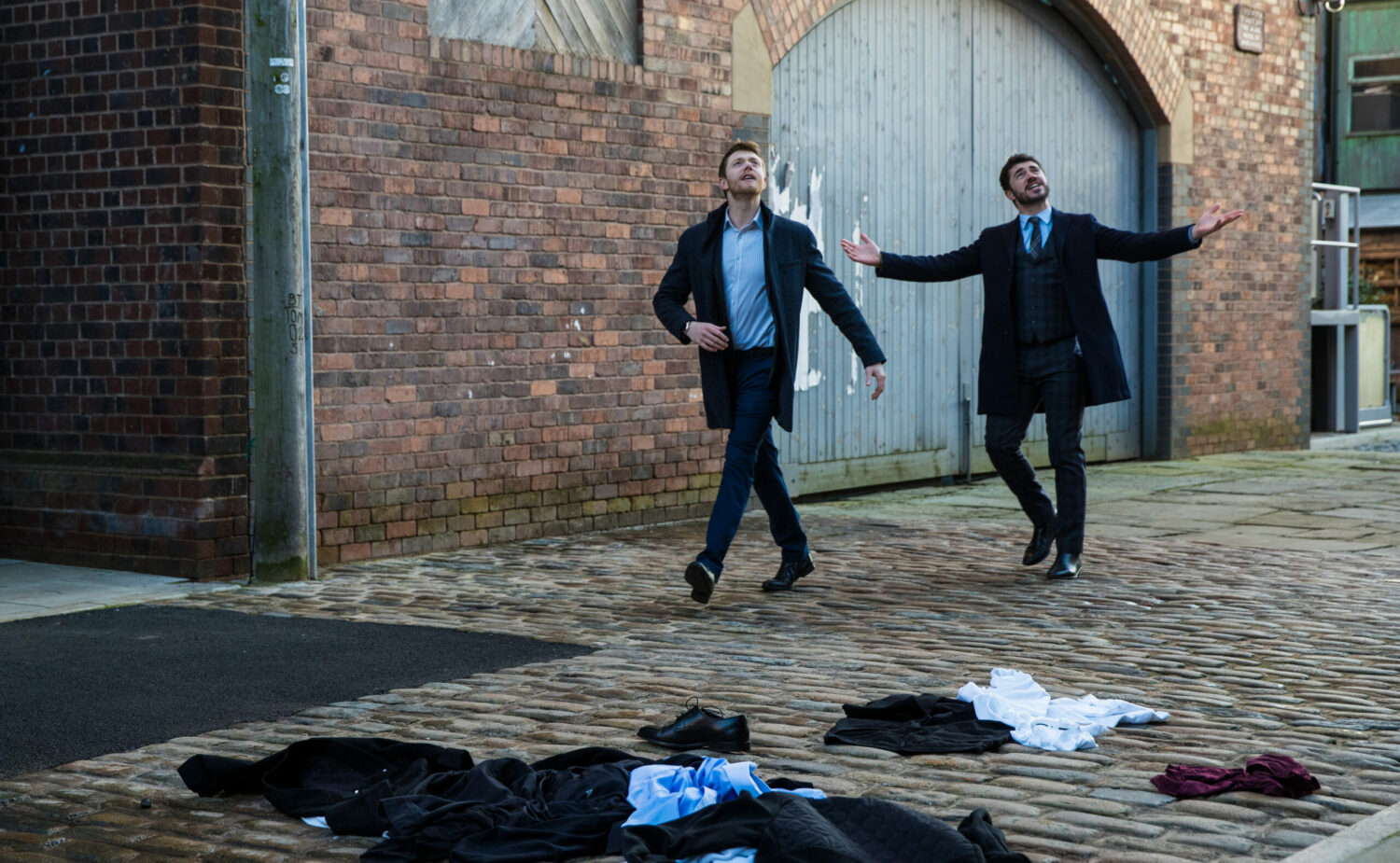 Coronation Street Adam and Daniel are shocked as Sarah throws Adam's clothes out
