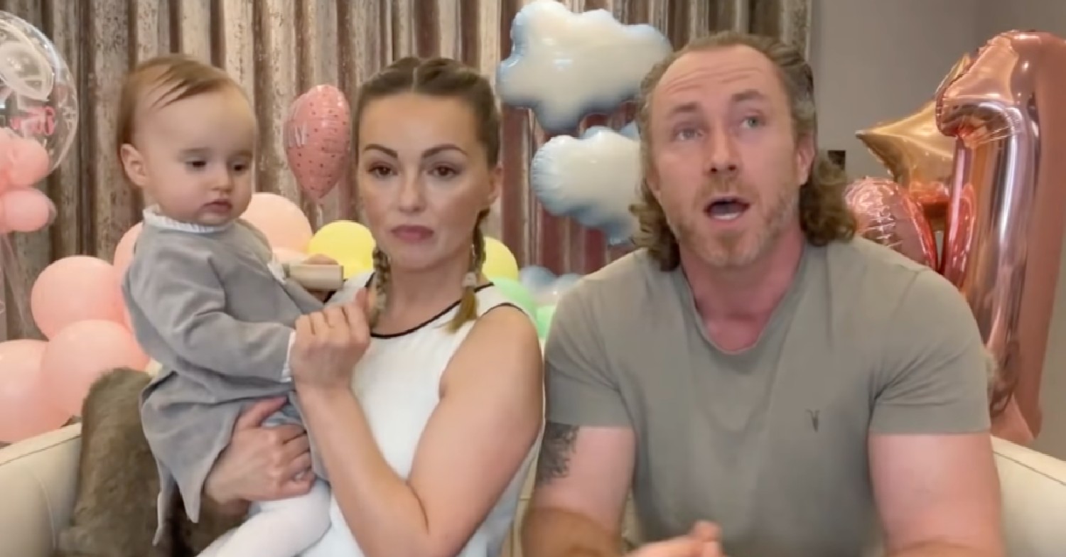 James Jordan with daughter Ella and wife Ola