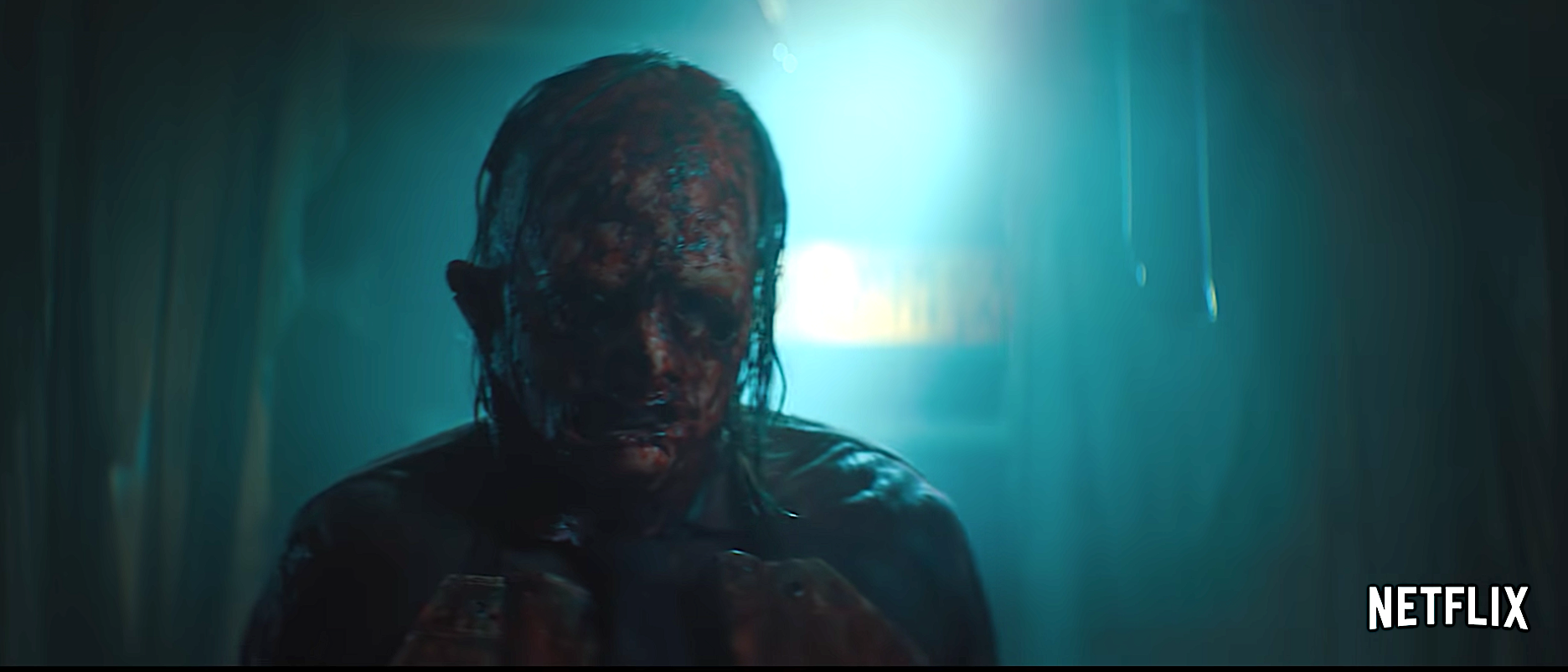 Leatherface in the new Netflix movie sequel texas Chainsaw Massacre