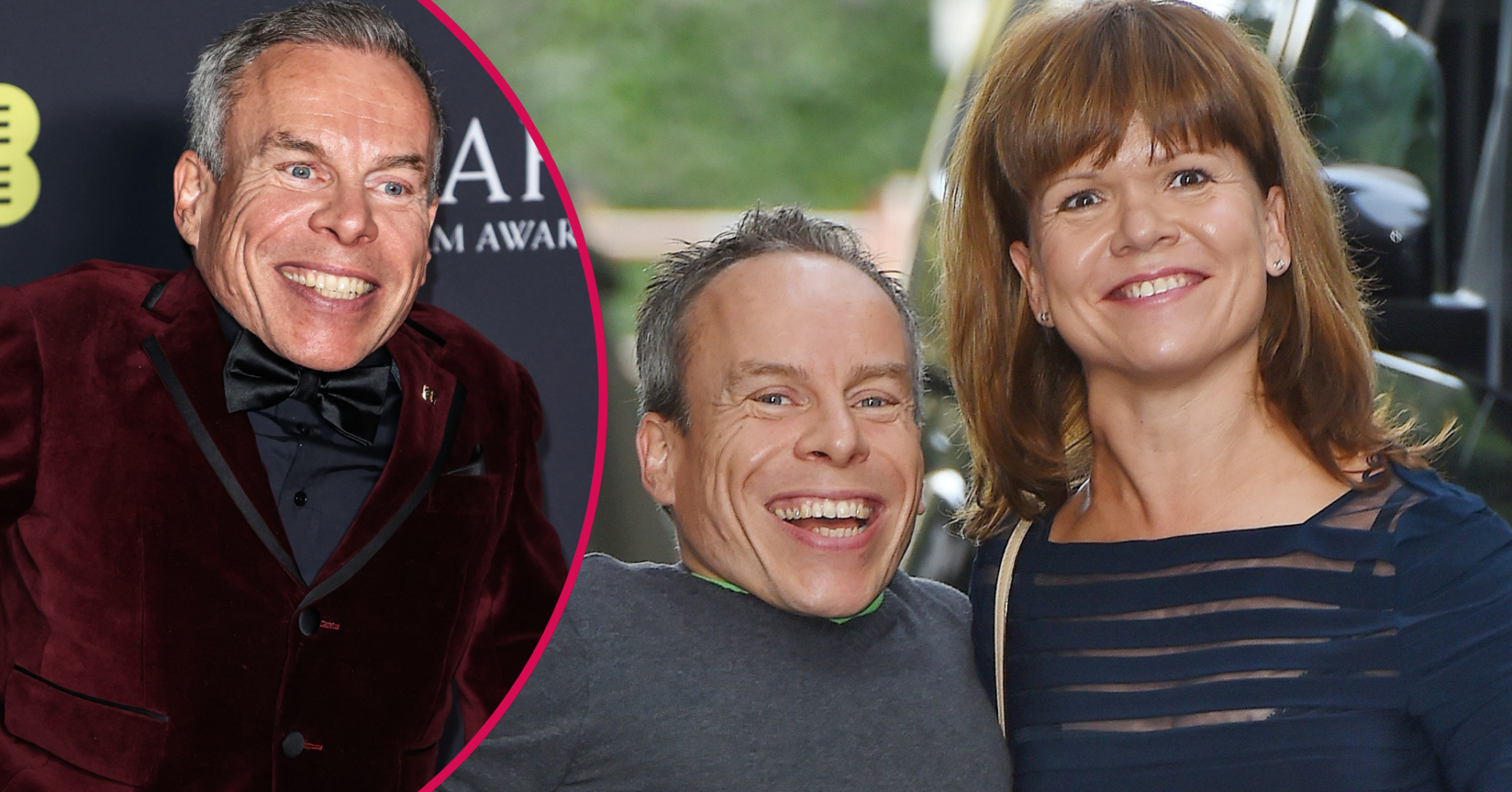 Warwick Davis with wife Samantha
