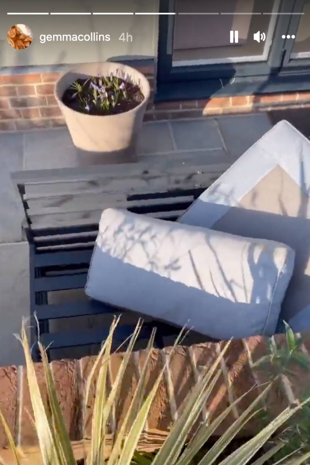 Her garden furniture was tossed about by the gales
