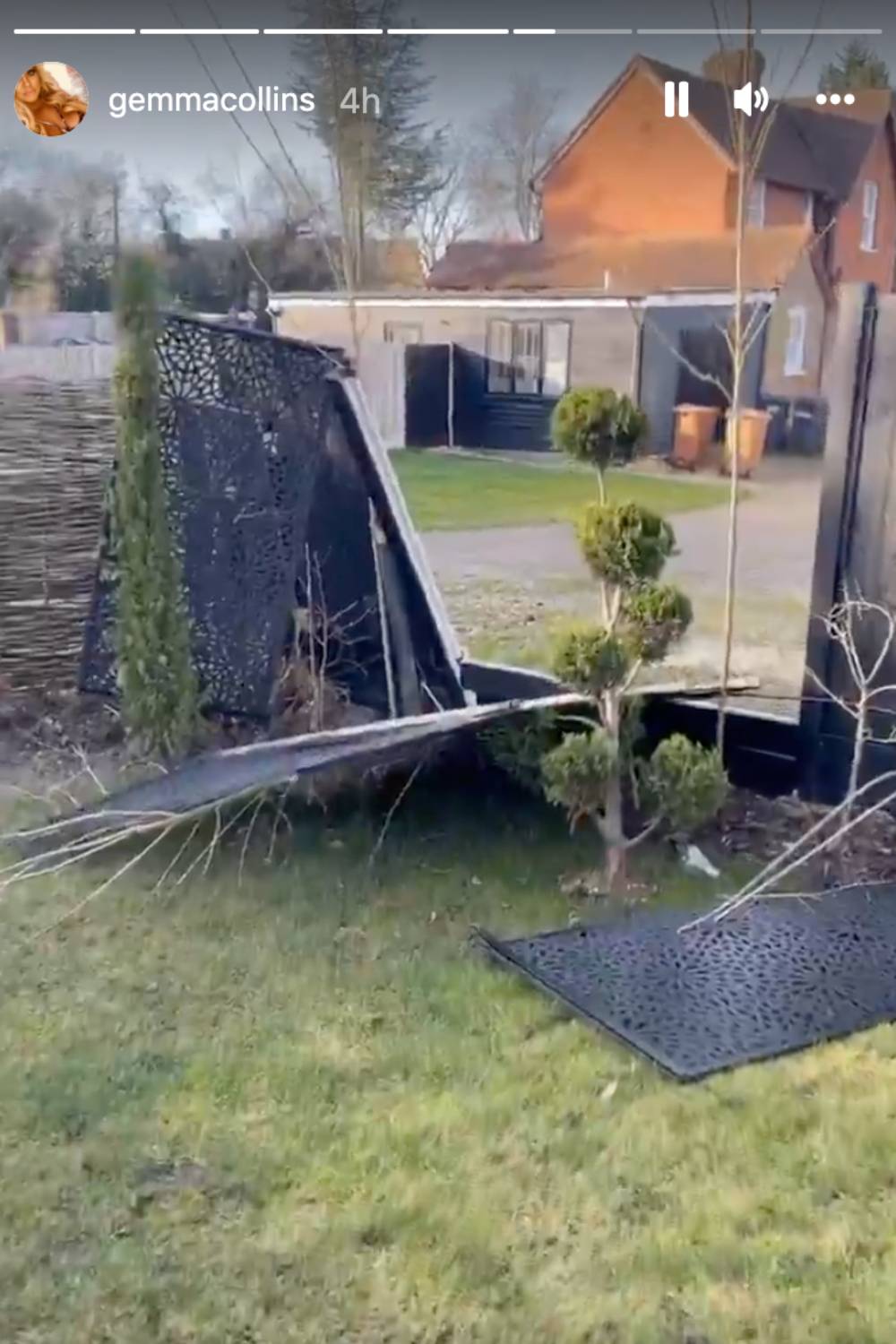 Storm Eunice had its way with Gemma's garden fencing