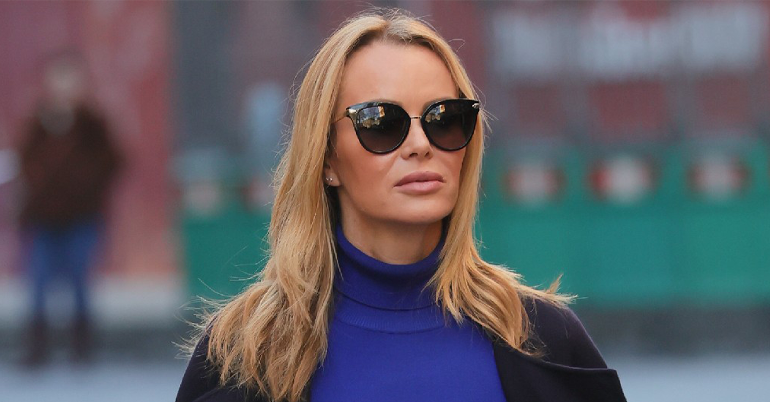 Amanda Holden in a blue jumper