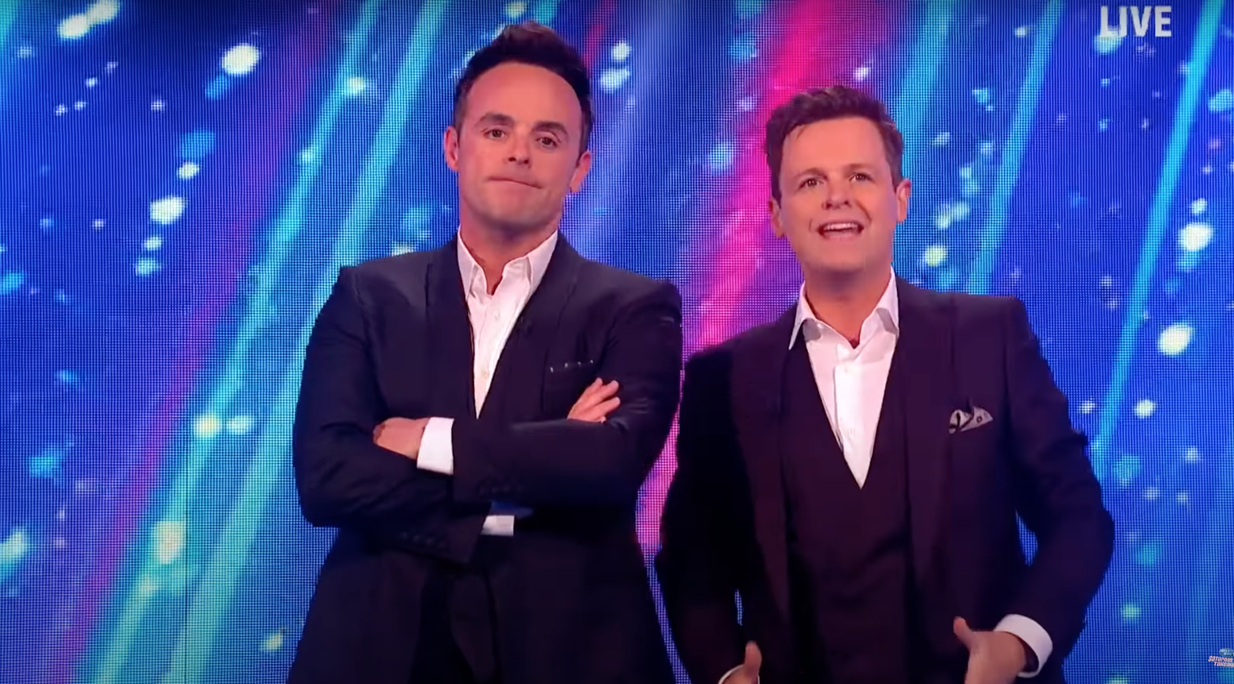 ant and dec on Saturday Night Takeaway