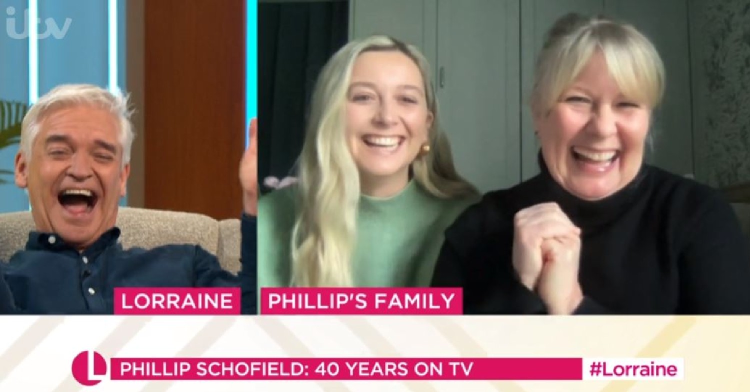 Phillip Schofield and wife on Lorraine