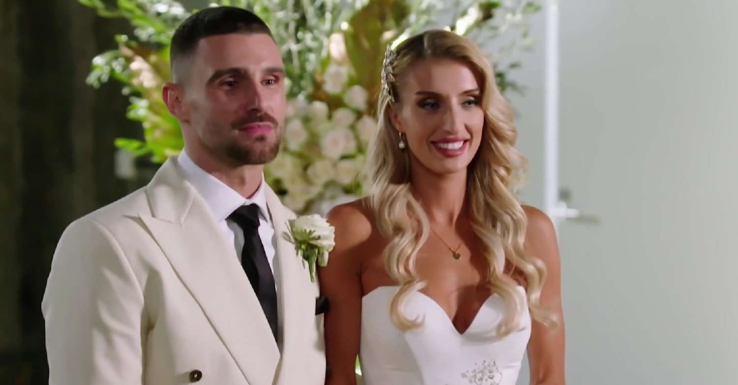 Married At First Sight Austrlia stars Tamara and Brent on their wedding