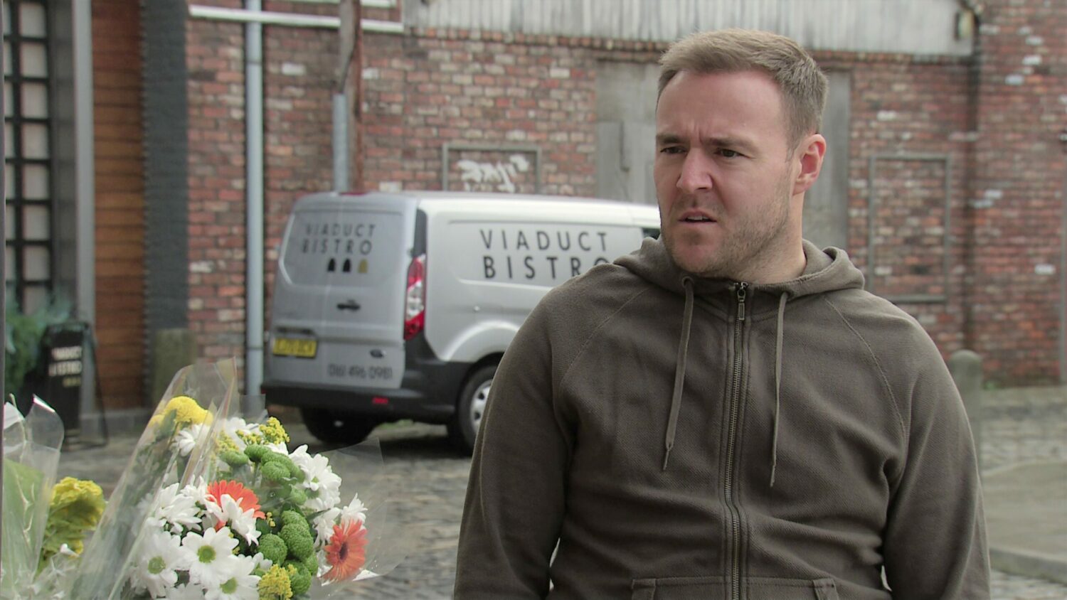 Coronation Street Tyrone is shocked to see a customer's car has been stolen and blames Abi
