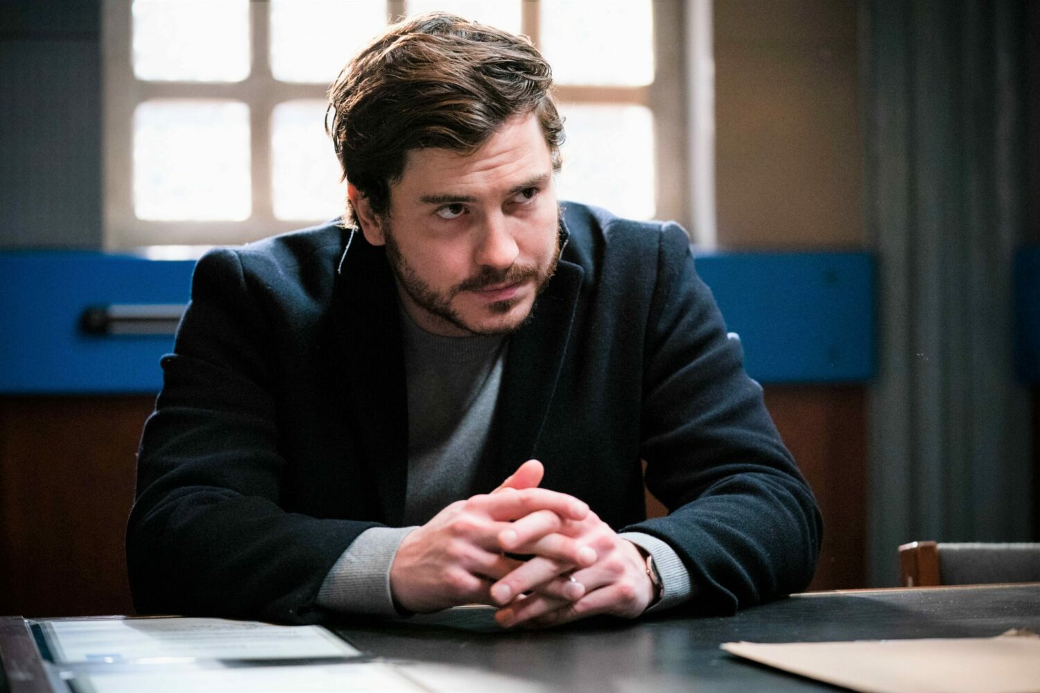 EastEnders DCI Arthurs interviews Gray