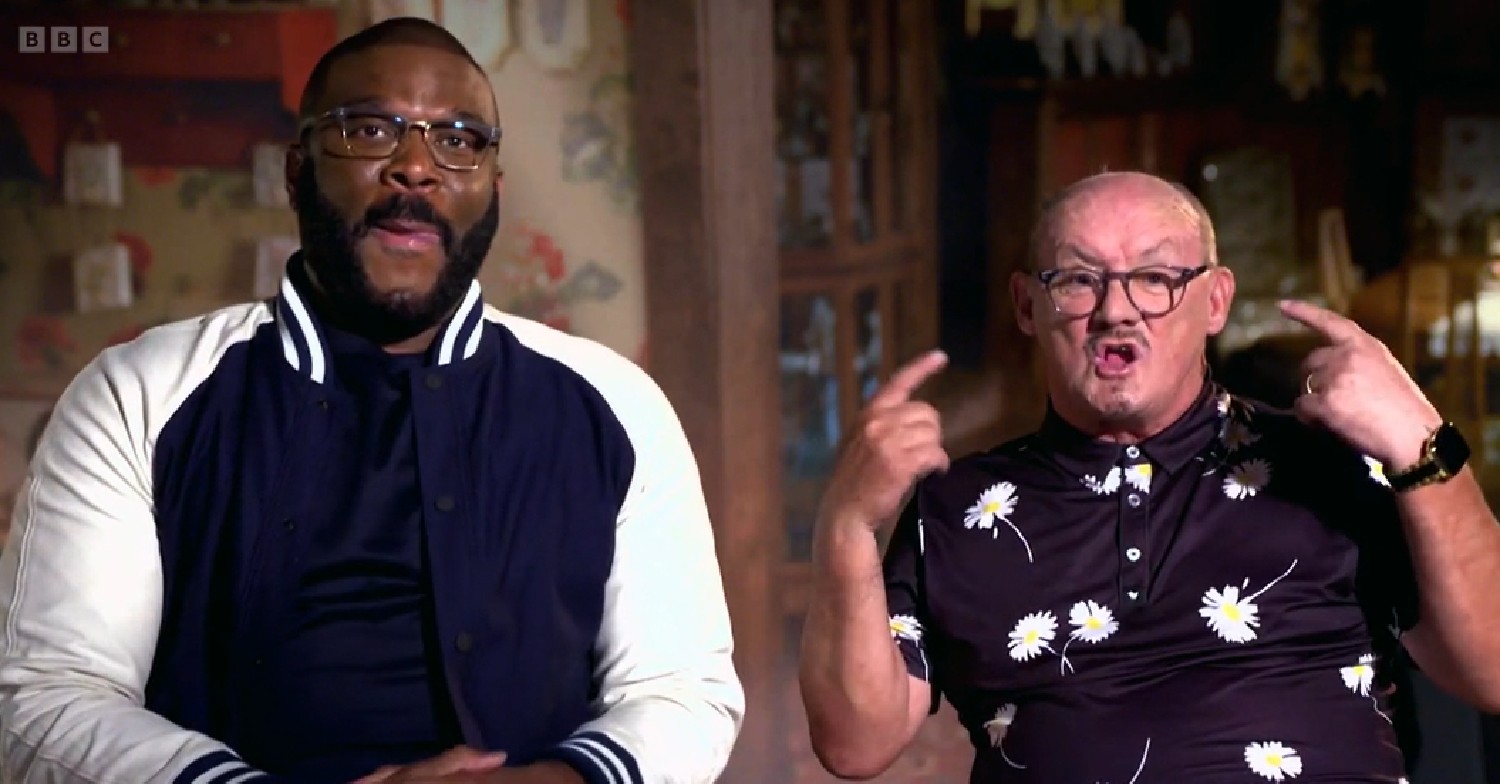 Brendan O'Carroll and Tyler Perry on The One Show