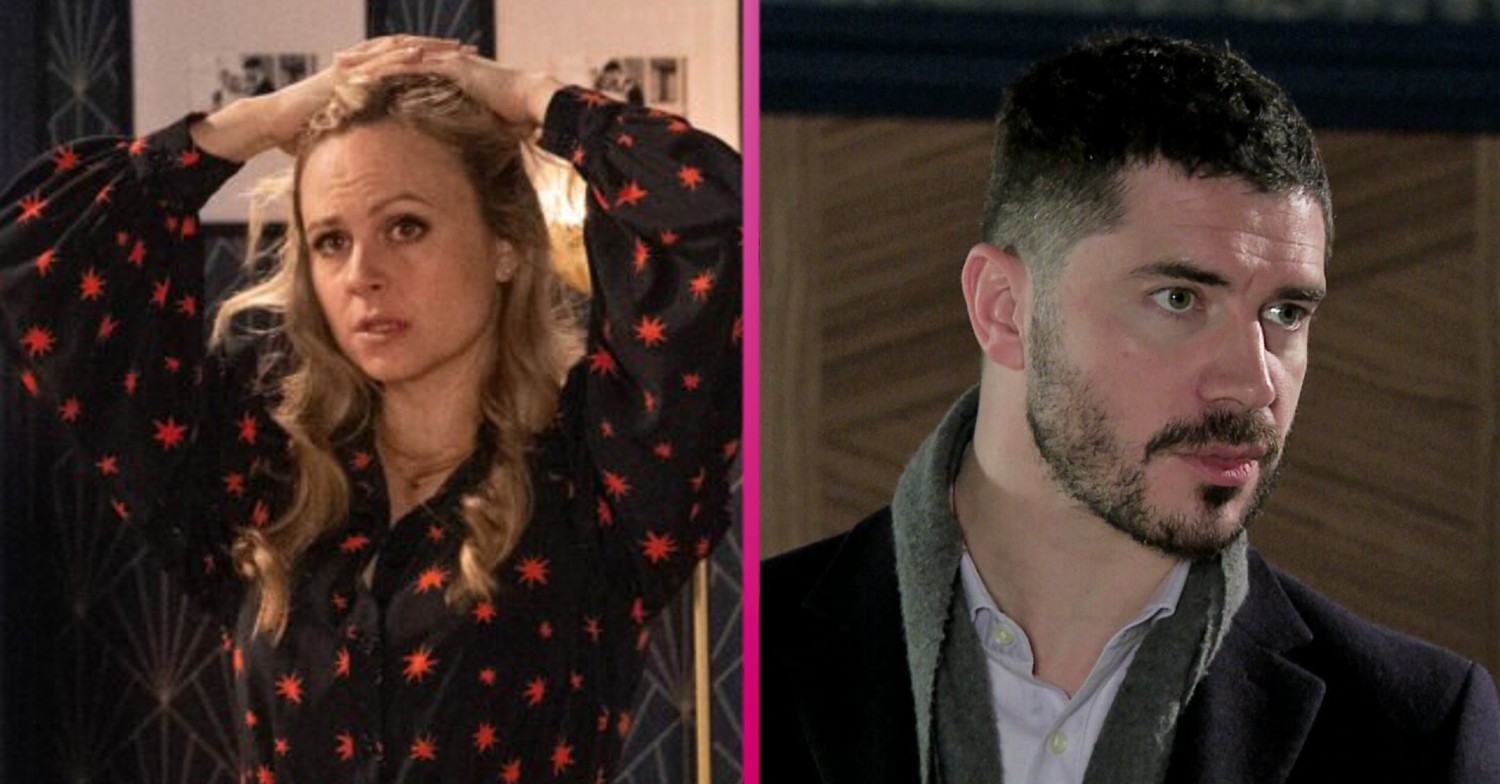 Coronation Street Sarah and Adam stressed